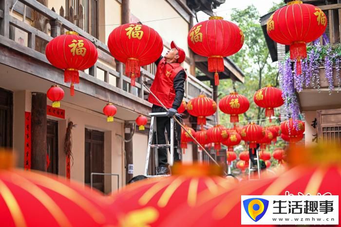 百年黃葛古道張燈結彩年味濃(圖2) 百年黃葛古道張燈結彩年味濃(圖2)
